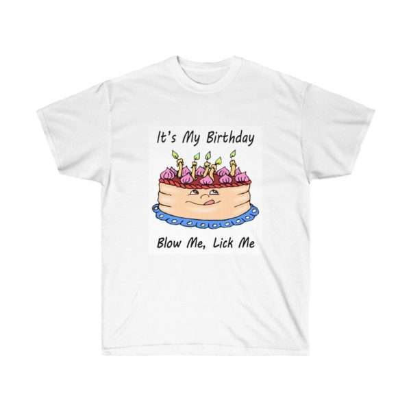 Funny Unisex Ultra Cotton Tee - It's My Birthday, Blow Me, Lick Me