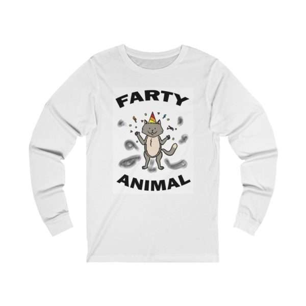 Humorous Unisex Jersey Long Sleeve T-Shirt - Farty Animal