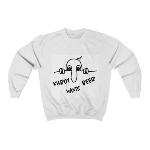 Kilroy Wants Beer Unisex Heavy Blend™ Crewneck Sweatshirt