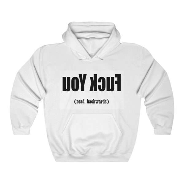 Unisex Heavy Blend™ Hooded Sweatshirt - uoy kcuf read backwards