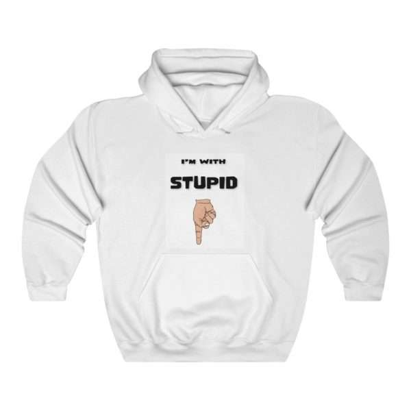 I'm with Stupid Unisex Heavy Blend™ Hooded Sweatshirt