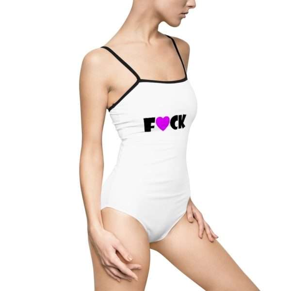 Women's One-piece Swimsuit - F Heart CK - Image 3