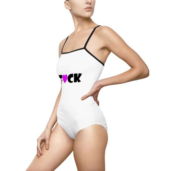 Women's One-piece Swimsuit - F Heart CK - Image 4