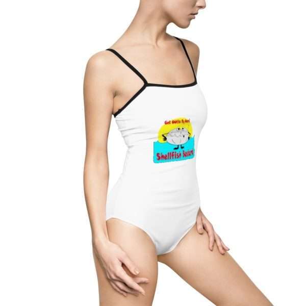 Women's One-piece Swimsuit - Get Outta My Ocean Shellfish Bastard - Image 3