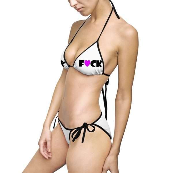 Funny Women's Bikini Swimsuit - F Heart CK - Image 2