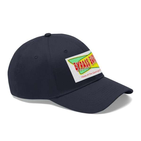 Bypass Burger - Home of the Quadruple ByPass Unisex Twill Hat - Image 6