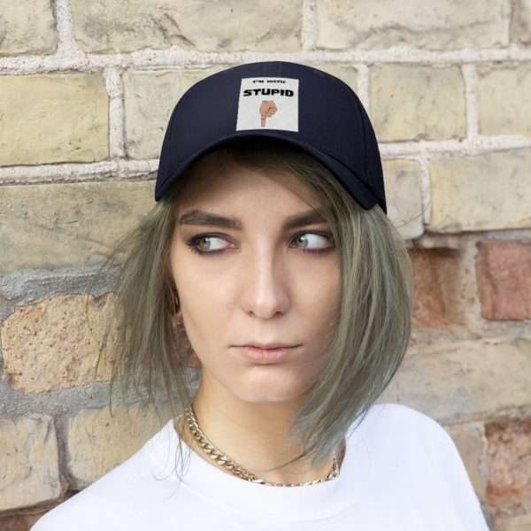 I'm with Stupid Unisex Twill Hat - Image 8