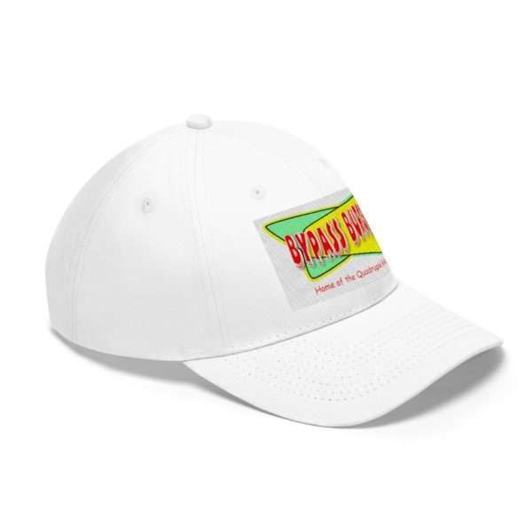 Bypass Burger - Home of the Quadruple ByPass Unisex Twill Hat - Image 2