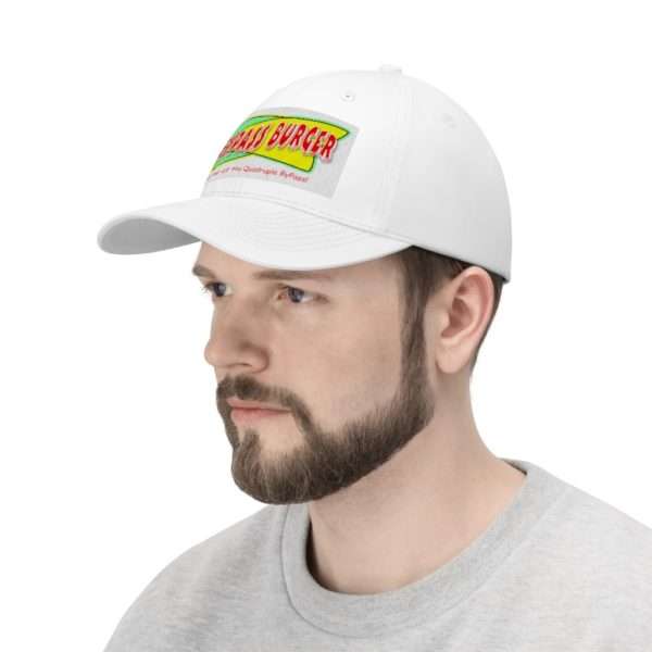 Bypass Burger - Home of the Quadruple ByPass Unisex Twill Hat - Image 4