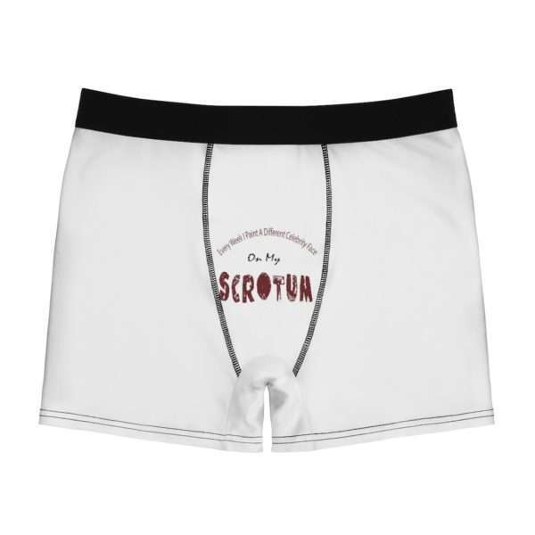 Men's Boxer Briefs Undies - Every Week I Paint A Different Celebrity Face On My Scrotum - Image 2