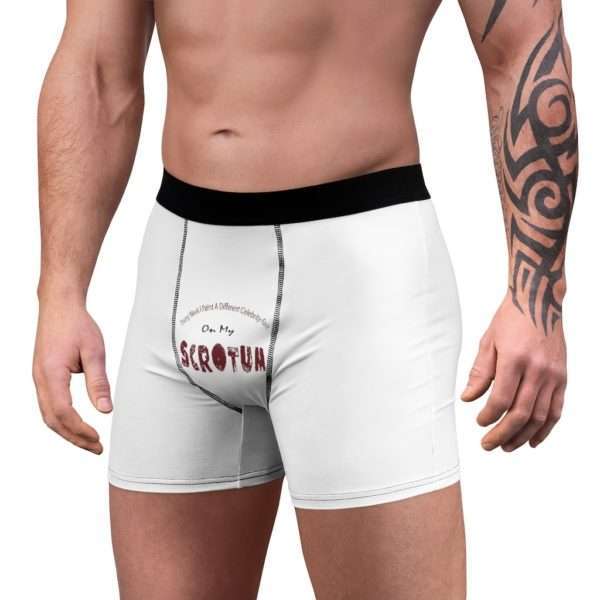 Men's Boxer Briefs Undies - Every Week I Paint A Different Celebrity Face On My Scrotum - Image 4