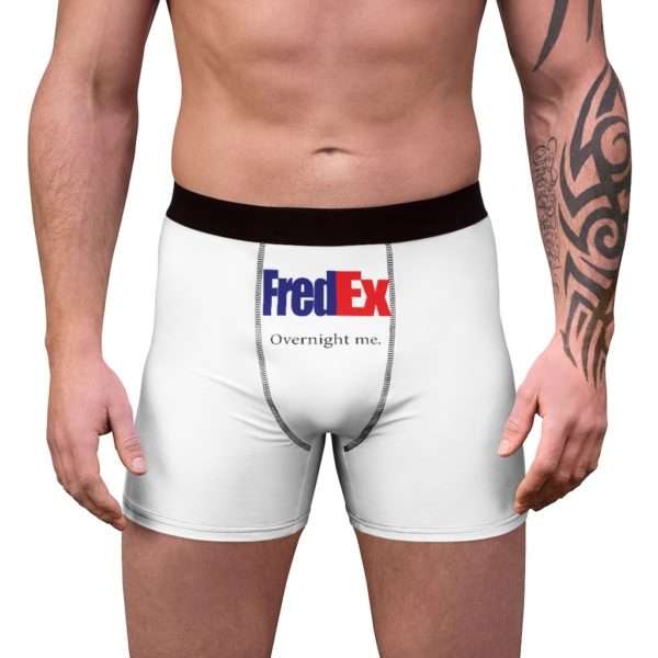 Funny Men’s Undies Boxer Briefs - FredEx Overnight Me