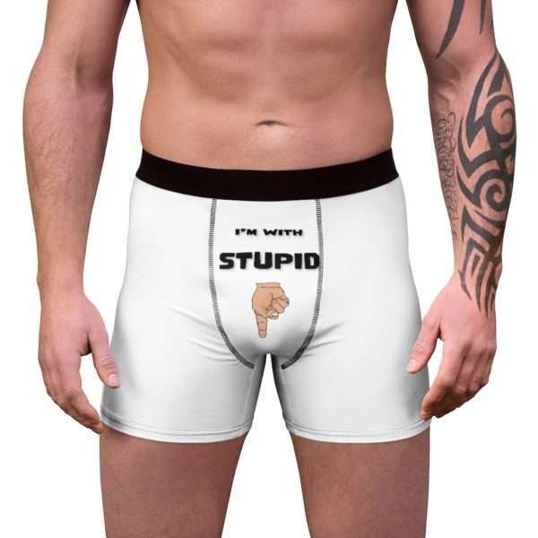 I'm with Stupid Men's Boxer Briefs - Image 3