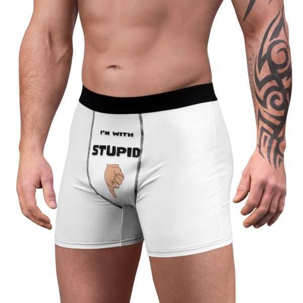 I'm with Stupid Men's Boxer Briefs - Image 4