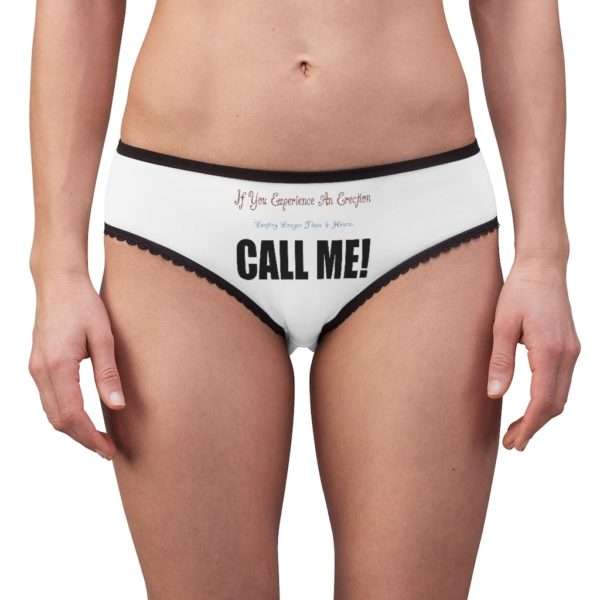 Humorous Women’s Panties Briefs - If You Experience An Erection