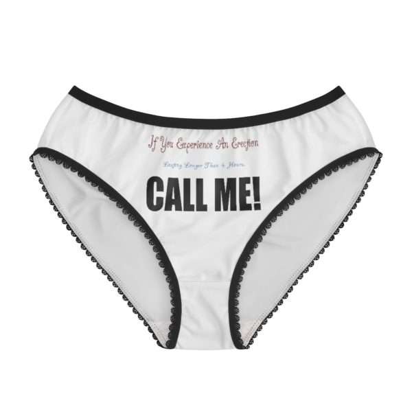 Humorous Women’s Panties Briefs - If You Experience An Erection - Image 2