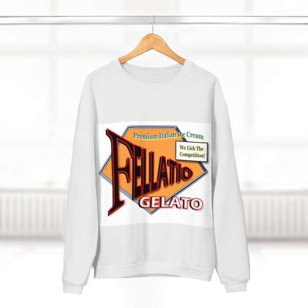 Funny Unisex Heavy Blend Crewneck Sweatshirt - Fellatio Gelato - Image 4