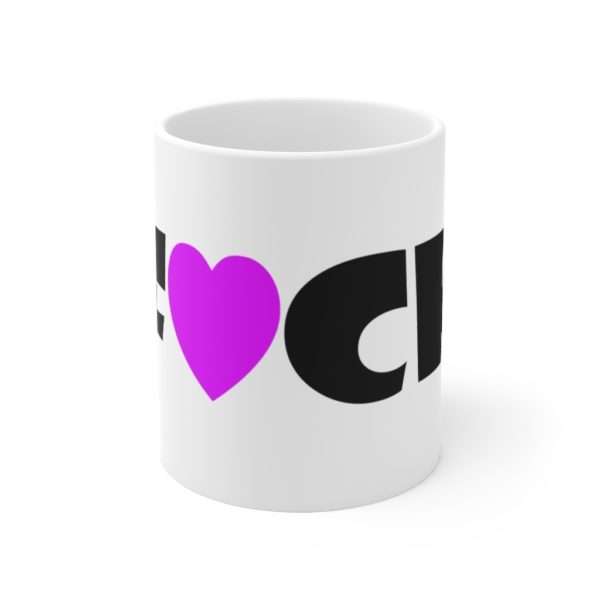 Funny Ceramic Coffee Mug 11oz - F Heart CK