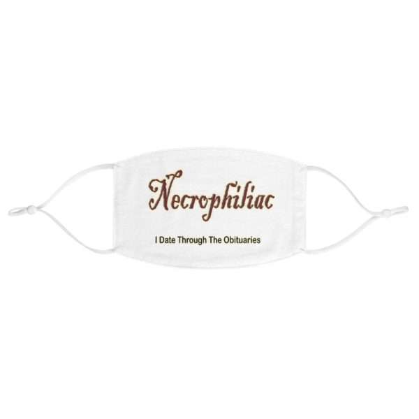 Fabric Facemask - Necrophiliac I date through the obituaries - Image 2