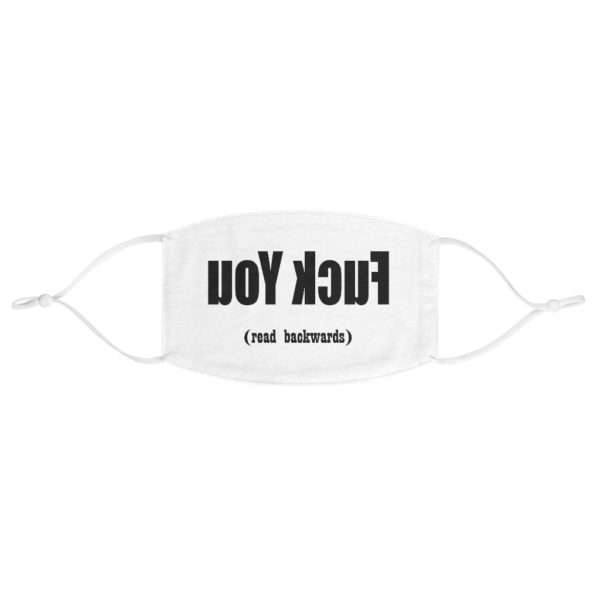 Fabric Facemask - uoy kcuf read backwards - Image 2