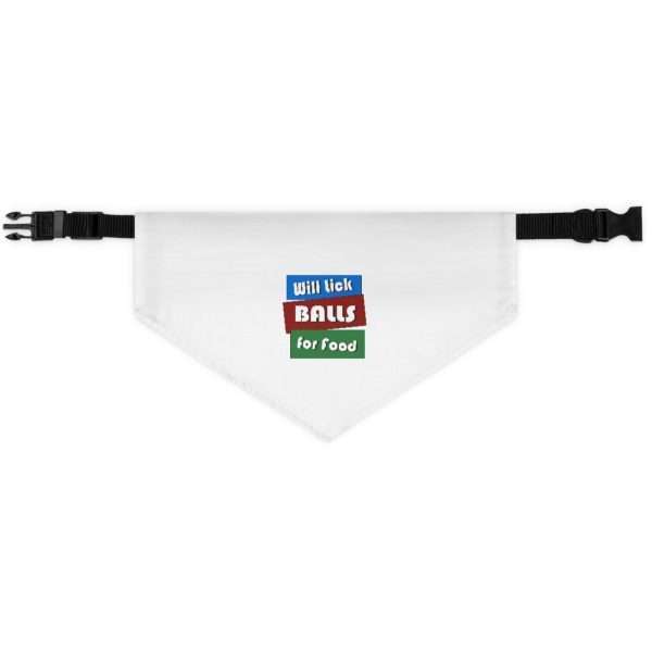 Will Lick Balls for Food Pet Bandana Collar - Image 2