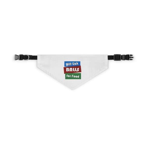 Will Lick Balls for Food Pet Bandana Collar - Image 3