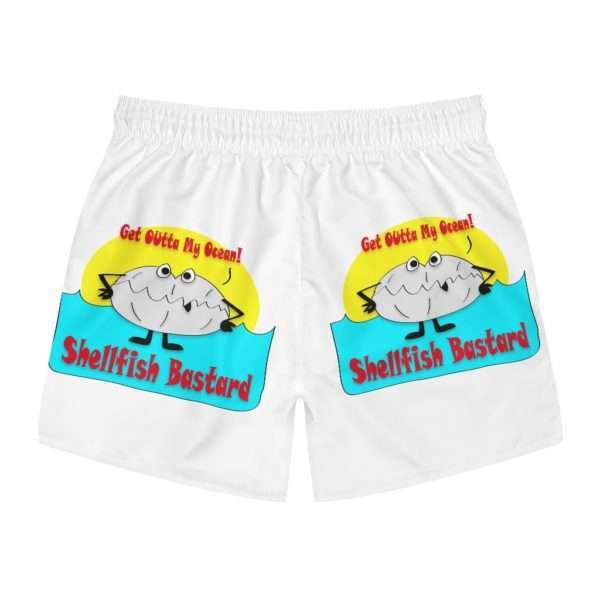 Funny Men's Swim Trunks - Get Outta My Ocean Shellfish Bastard - Image 9