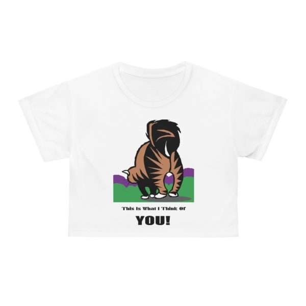 Funny AOP Crop Tee - This Is What I Think Of You - Image 5