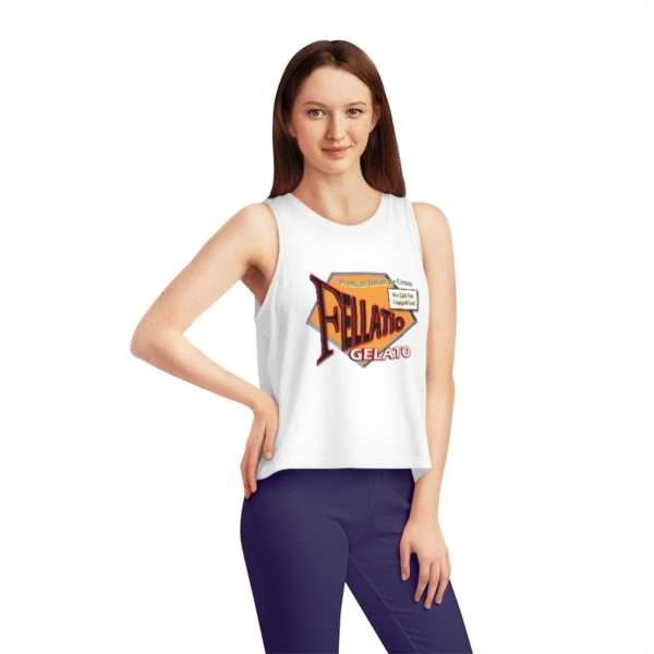 Funny Women's Dancer Cropped Tank Top - Fellatio Gelato - Image 2