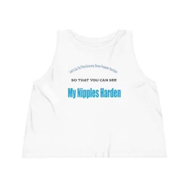 Funny Women's Dancer Cropped Tank Top Let's Go to the Grocery Store Freezer Section - Image 2