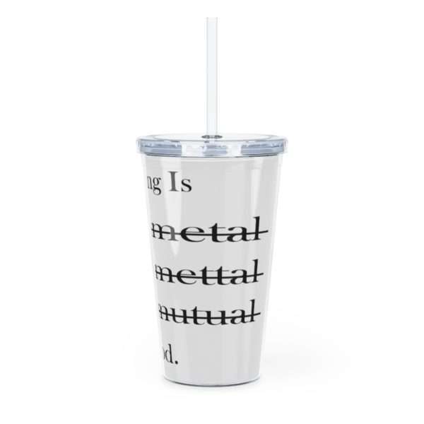 Reading Is Good Plastic Tumbler with Straw - Image 4