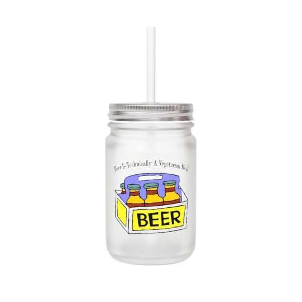 Beer Is Technically a Vegetarian Meal Mason Jar - Image 2