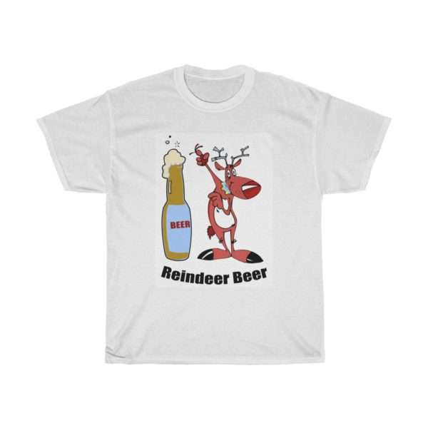 Reindeer Beer Unisex Heavy Cotton Tee