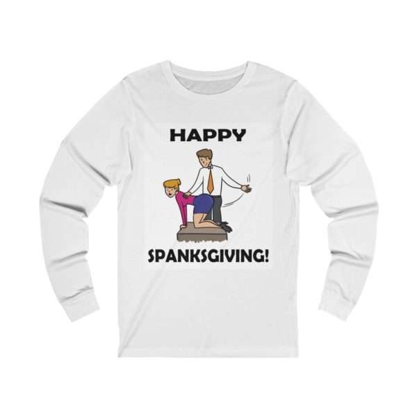 FunnyUnisex Jersey Long Sleeve T-shirt - Happy Spanksgiving!