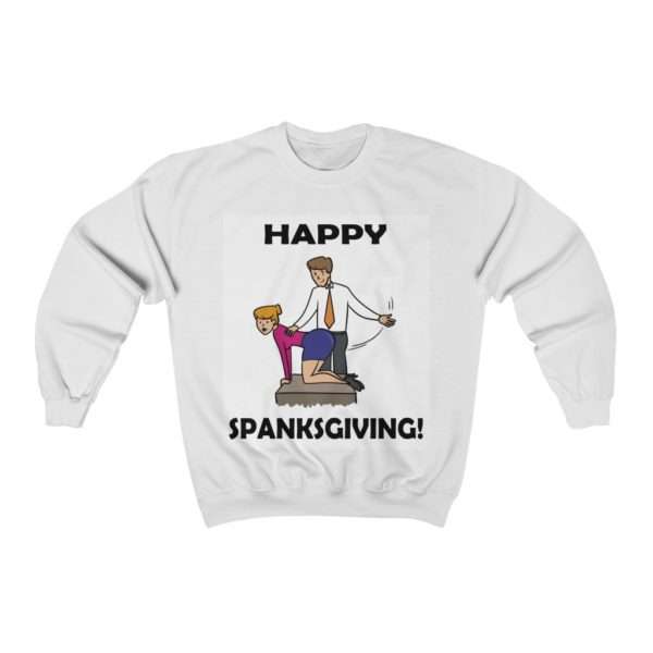 Funny Unisex Heavy Blend Crewneck Sweatshirt - Happy Spanksgiving!