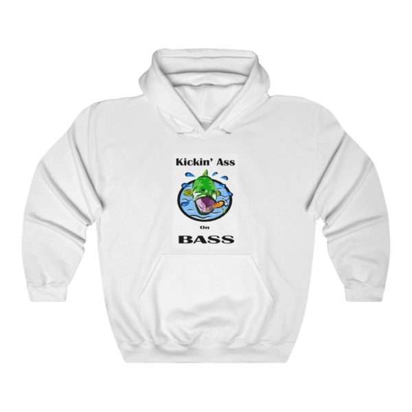 Unisex Heavy Blend™ Hooded Sweatshirt - Kickin' Ass on Bass