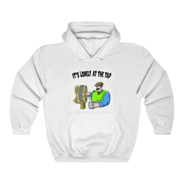 Funny Unisex Heavy Blend Hoodie Sweatshirt - It’s Lonely at the Tap