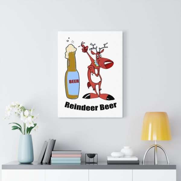 Reindeer Beer Canvas Gallery Wraps