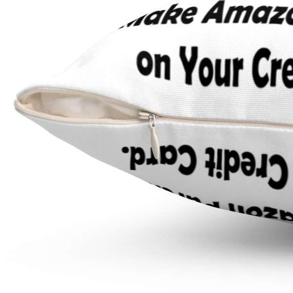 Spun Polyester Square Pillow - In the Middle of the Night I Make Amazon Purchases on Your Credit Card - Image 2