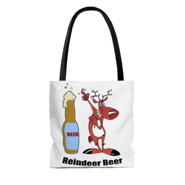 Reindeer Beer AOP Tote Bag - Image 4