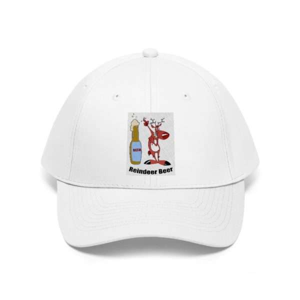 Reindeer Beer Unisex Twill Hat - Image 2