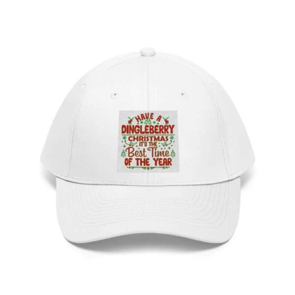 Have a Dingleberry Christmas. It's the Best Time of the Year. Unisex Twill Hat - Image 2