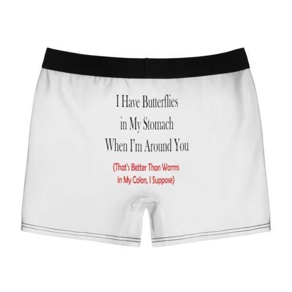 Funny Men’s Undies Boxer Briefs - I Have Butterflies in My Stomach When I'm Around You - Image 3