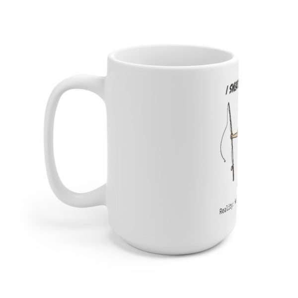 Funny Premium Coffee Mug 15 oz - I Swear It Was This Big. Reality: He Hooked His Own Penis - Image 2