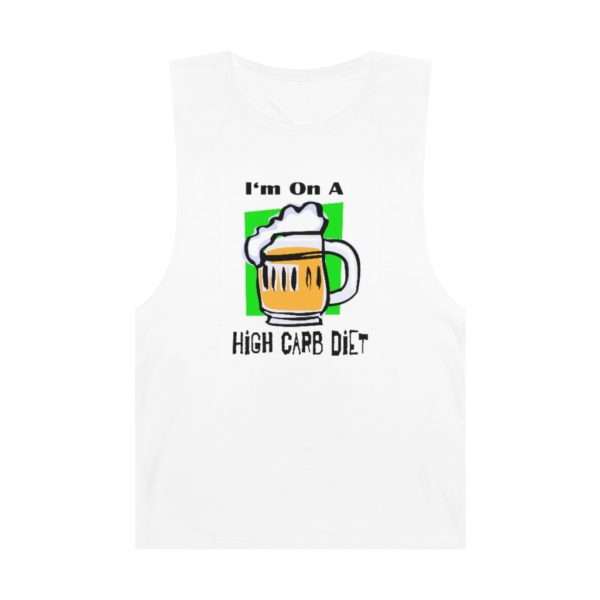 Funny Unisex Barnard Tank Top - I'm On a High Carb Diet - Image 2