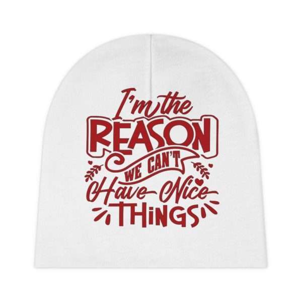 Funny Baby Beanie - I'm the Reason We Can't Have Nice Things - Image 2