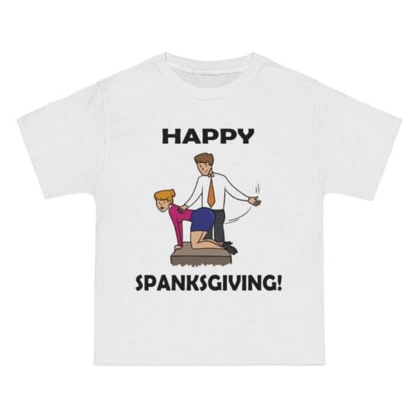 Funny Beefy-T Short Sleeve T-shirt - Happy Spanksgiving! - Image 2