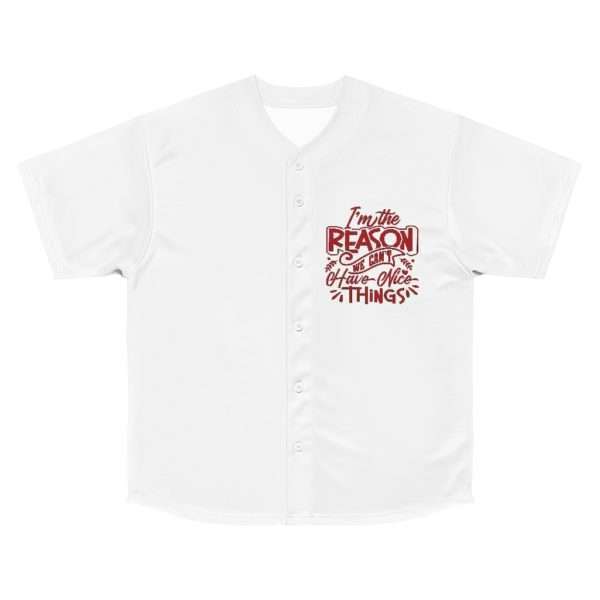 Funny Men's Baseball Jersey - I'm the Reason We Can't Have Nice Things - Image 7