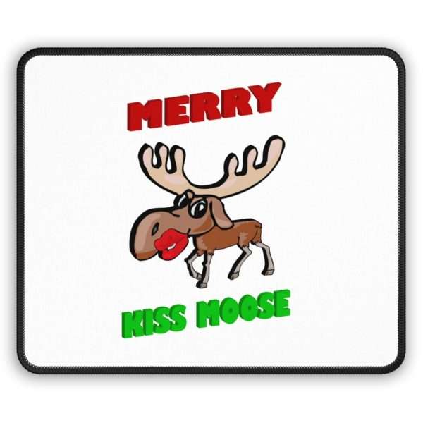 Humorous Gaming Mousepad - Merry Kiss Moose - Image 2