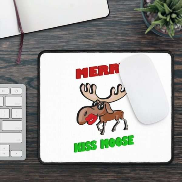 Humorous Gaming Mousepad - Merry Kiss Moose - Image 3